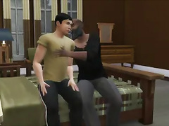 Hunky old man drills ass of a poor little gay twink - WickedWhims