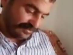 Horny turkish man shows his cock