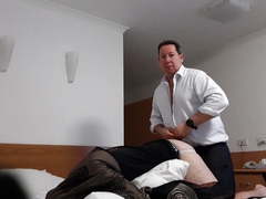Married business daddy fucks the assistant at the hotel