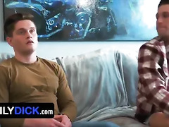 Family Dick - Fit Boy Seduces His Friends Step Dad And Lets Him Creampie His Asshole In Front Of Him