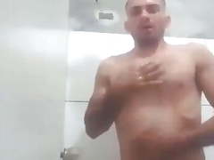 Handjob Venezuelan shower for money shows his cock