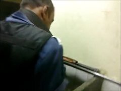 Caught - Security Guards pissing in the public toilet